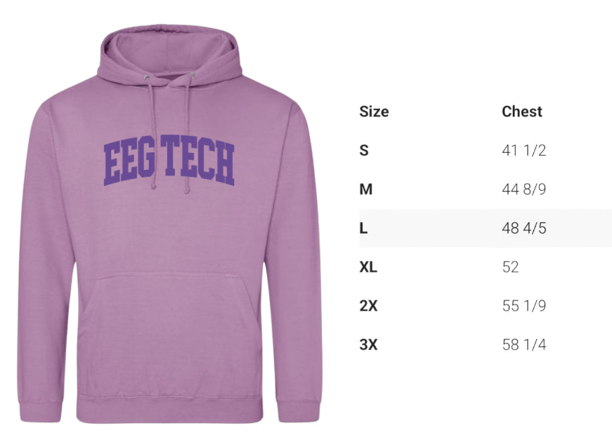 EEG Tech Purple Puff Print Hoodie