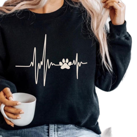 Love Dogs Heartbeat Sweatshirt