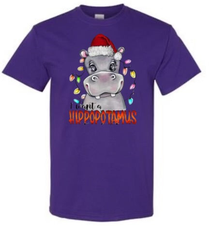 Hippopotamus for Christmas T-shirt