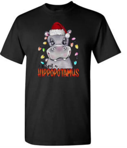 Hippopotamus for Christmas T-shirt