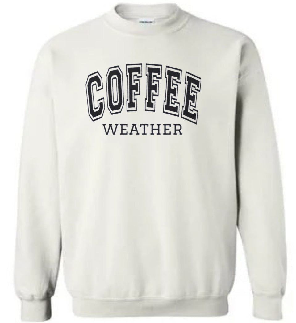 Coffee Weather Puff Print Sweatshirt