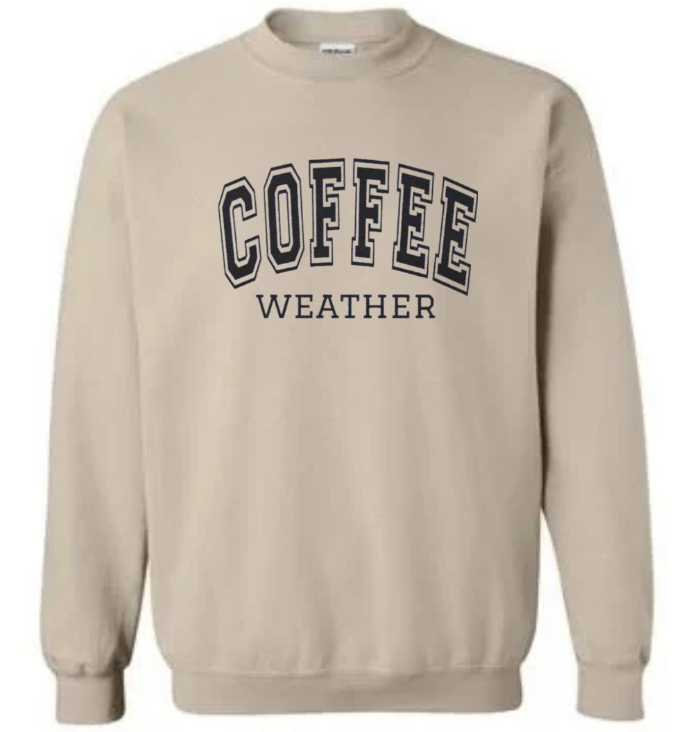 Coffee Weather Puff Print Sweatshirt