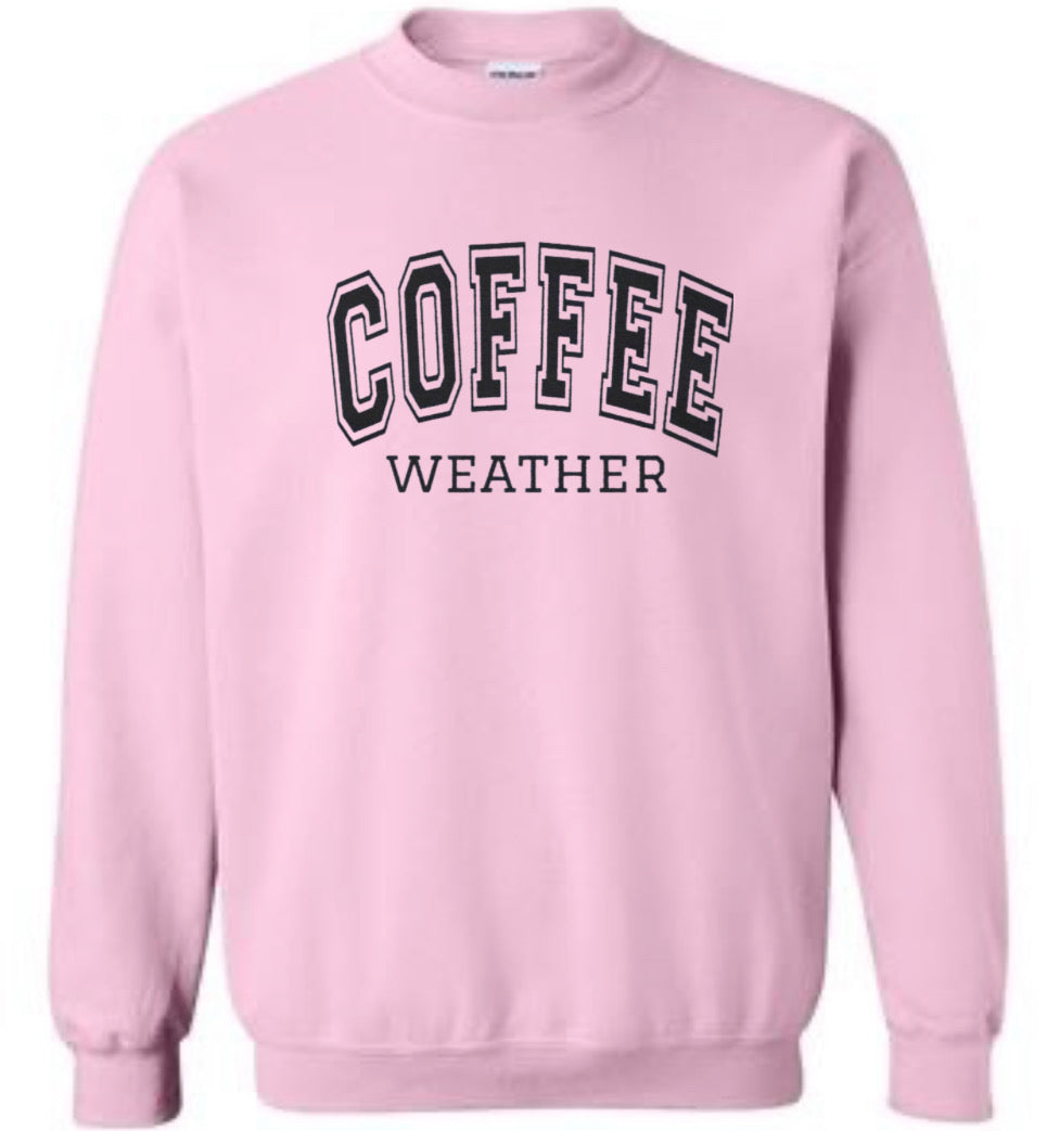 Coffee Weather Puff Print Sweatshirt