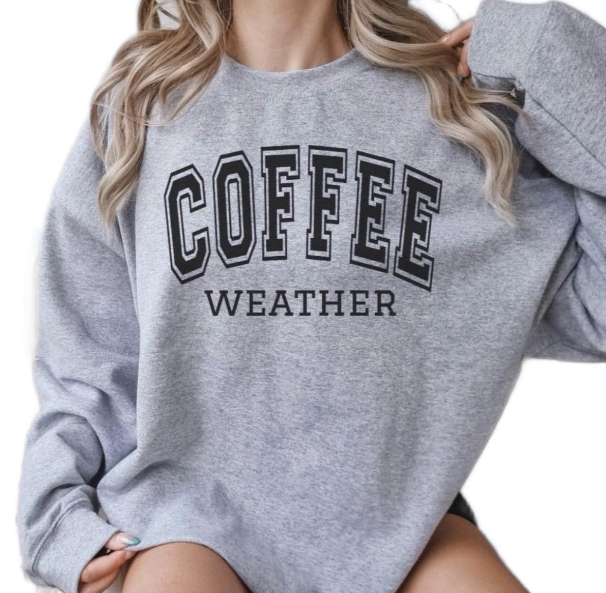 Coffee Weather Puff Print Sweatshirt