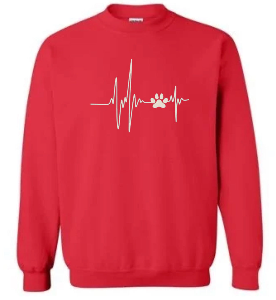 Love Dogs Heartbeat Sweatshirt