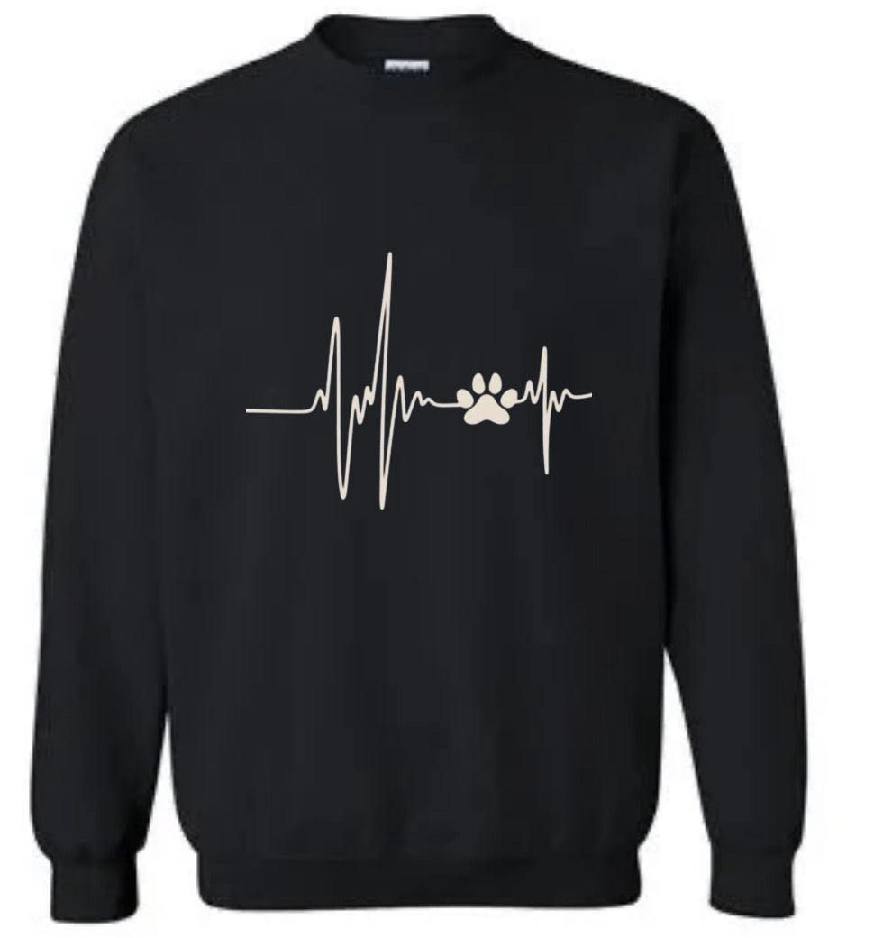 Love Dogs Heartbeat Sweatshirt