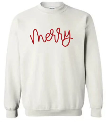 Merry Puff Print Sweatshirt