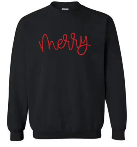 Merry Puff Print Sweatshirt