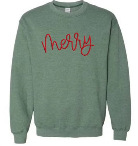 Merry Puff Print Sweatshirt