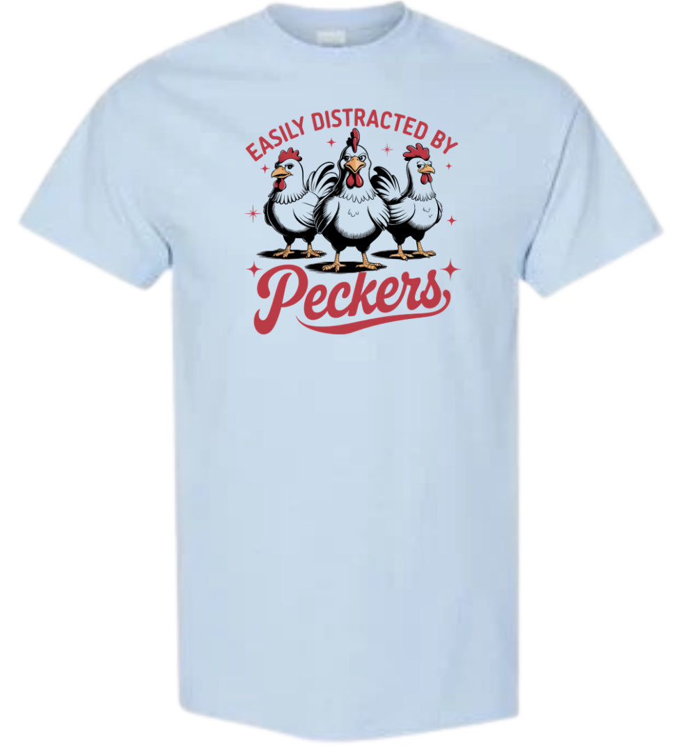 Easily distracted by peckers