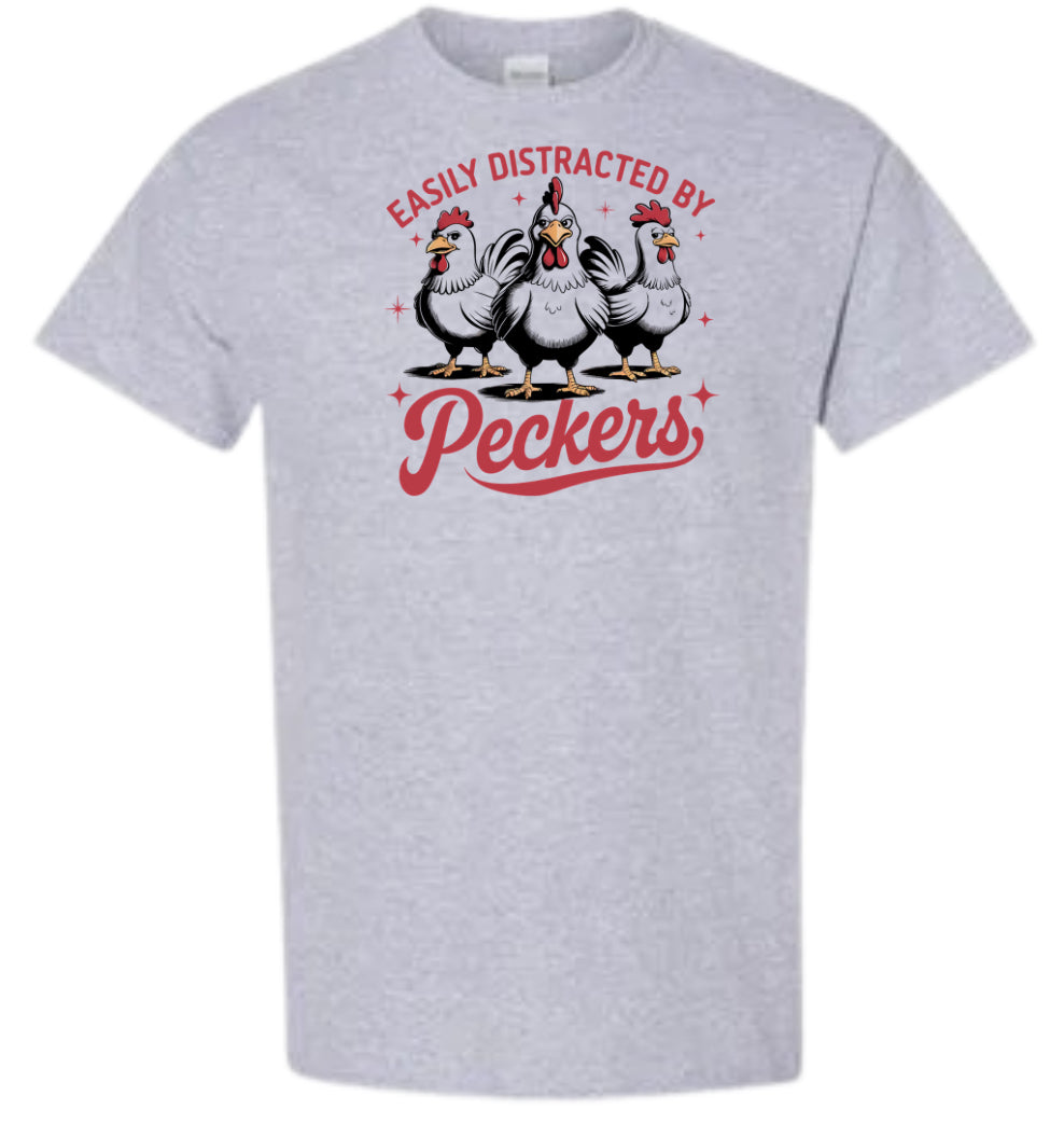 Easily distracted by peckers