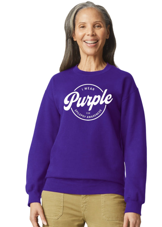 I Wear Purple Crewneck Sweatshirt
