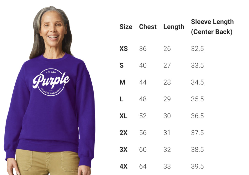 I Wear Purple Crewneck Sweatshirt